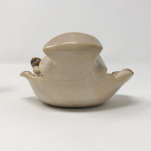 Snowman Candle Holder + Trinket Dish Set Beach - Vtg JC Penney Winter Snowmen - Picture 13 of 13